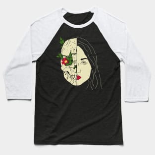 skull girl Baseball T-Shirt